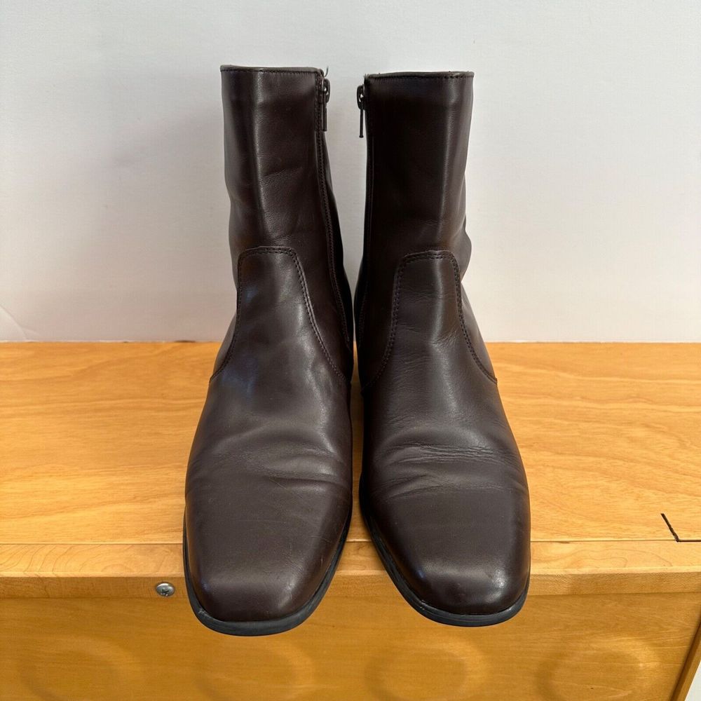 Blondo Canada Brown Smooth Leather Side Zip Ankle Boots Women Size 11 AA Narrow - Picture 5 of 16